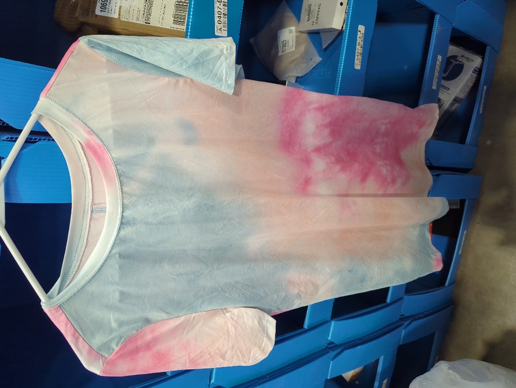 Size M..Inadays Women's Cotton Nightgown Sleepwear Short Sleeves Nightshirt Casual Print Sleepdress Loose Comfy Pajama