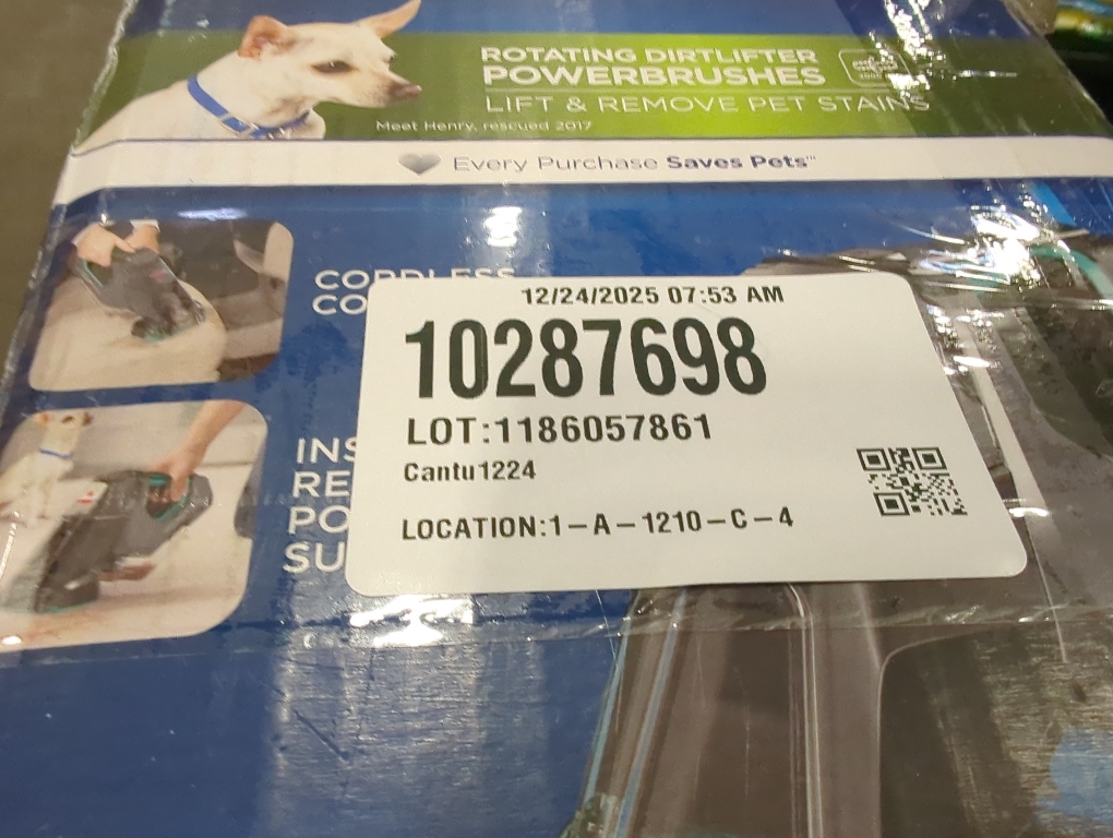Bissell Pet Stain Eraser PowerBrush, 20-min runtime, DirtLifter PowerBrush, Stationary Pet Tool, Oxy Spot & Stain Formula Included, 2837