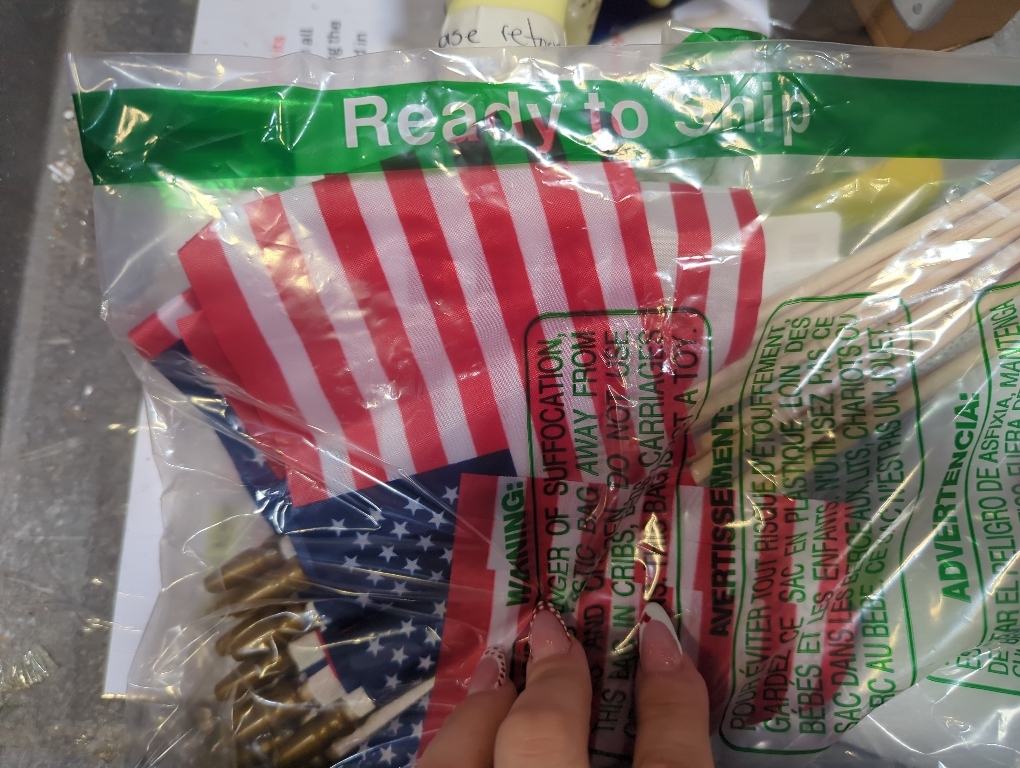 12 Pack Small American Flags on Stick Small US Flags/Mini American Flags for Outside 4x6 Inch American Hand Held Stick Flags with Kid-Safe Spear Top, Patriotic Veterans Day Decorations, 4th of July Decorations