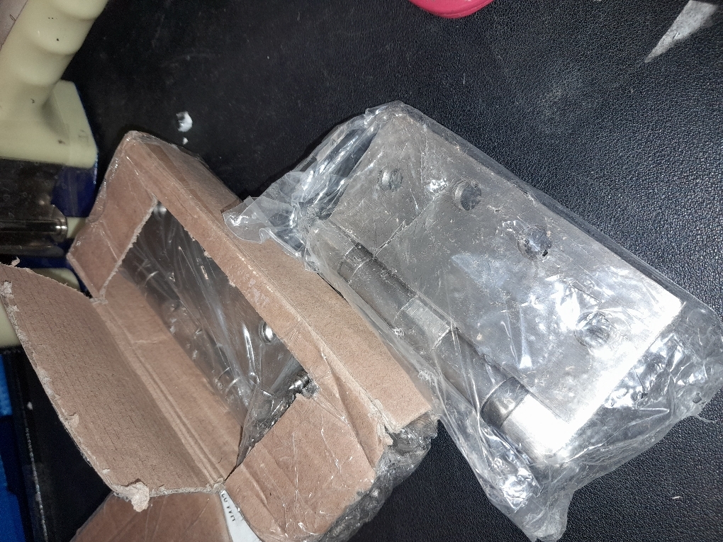 KOLET Ball Bearing Door Hinges, 4 x 4 Inches Door Hinges, Square and 5/8'' Radius Corner, Heavy Duty Stainless Steel Hinges, Smooth and Quiet, Non Removable Pin, Brushed Nickel, 3 Pack