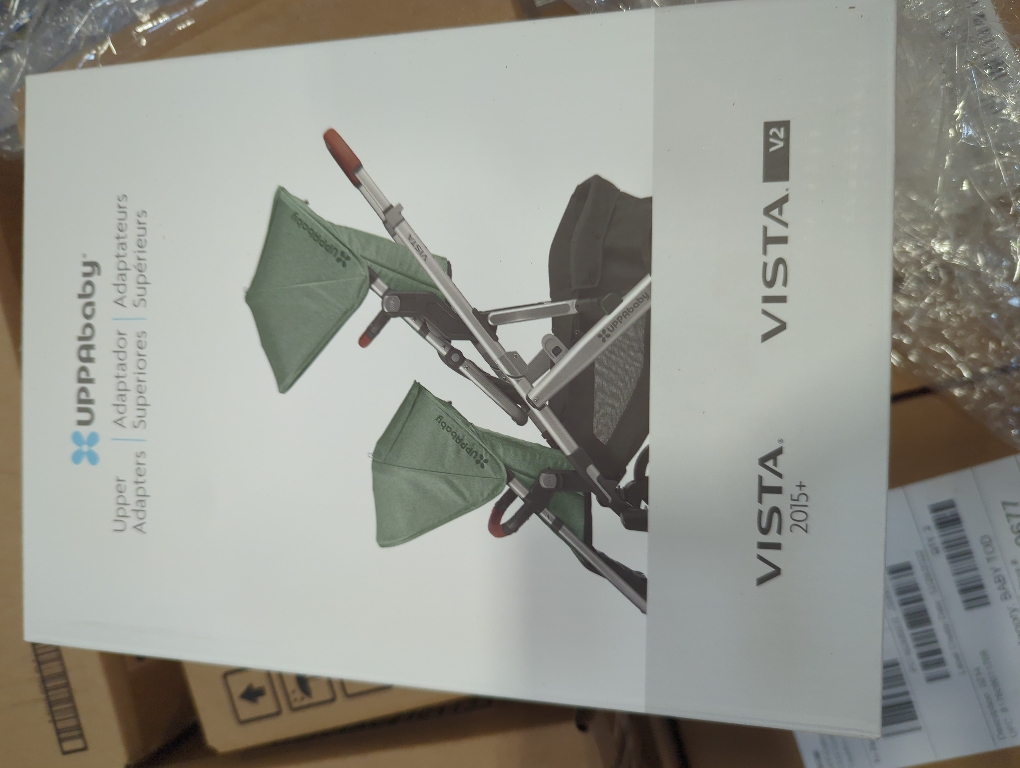 UPPAbaby Upper Adapter for Vista, Vista V2, and Vista V3 Strollers/ Compatible with Bassinet, Toddler Seat, Aria, Mesa V2, or Mesa Max Infant Car Seats / Quick   Secure Attachment / 1 Set