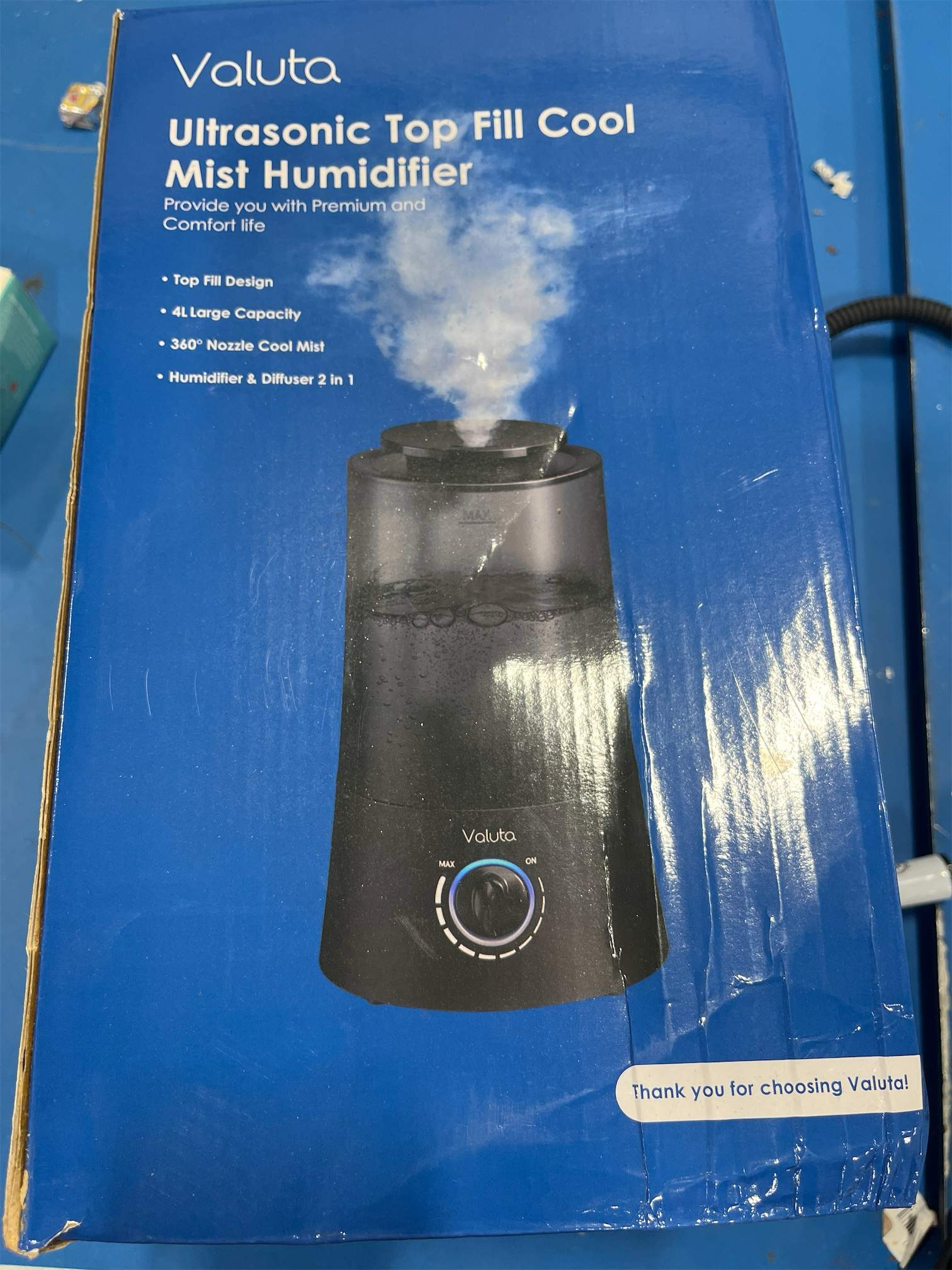 Valuta Ultrasonic Top Fill Cool Mist Humidifier