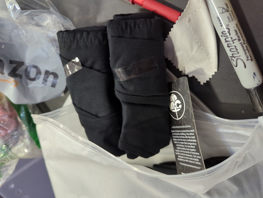 Size L Black Mama Cotton Women's Under The Bump Maternity Panties Pregnancy Postpartum Maternity Underwear Multi-Pack