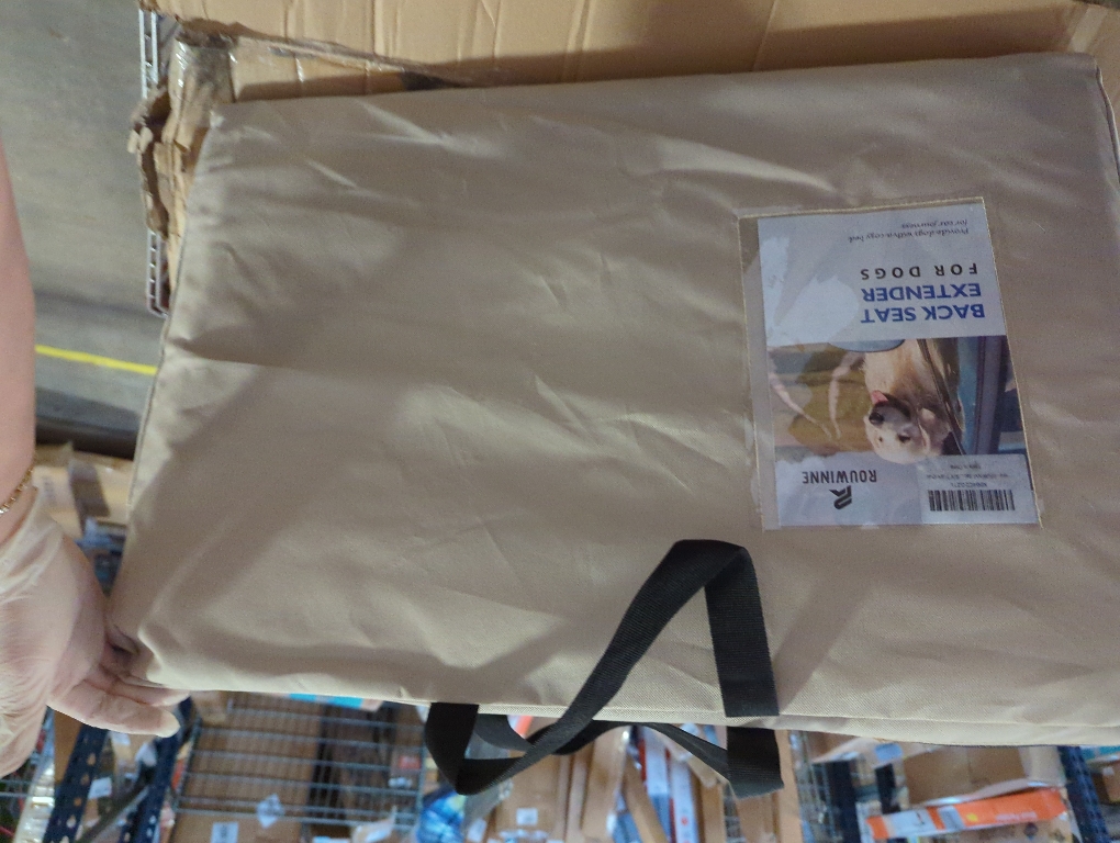 Back Seat Extender for Dogs-Large Space, Dog Car Seat Cover Hard Bottom Holds 420lbs, Sturdy Backseat Extender for Dogs, Upgraded Material,Waterproof Dog Hammock for Car SUV, Truck Khaki