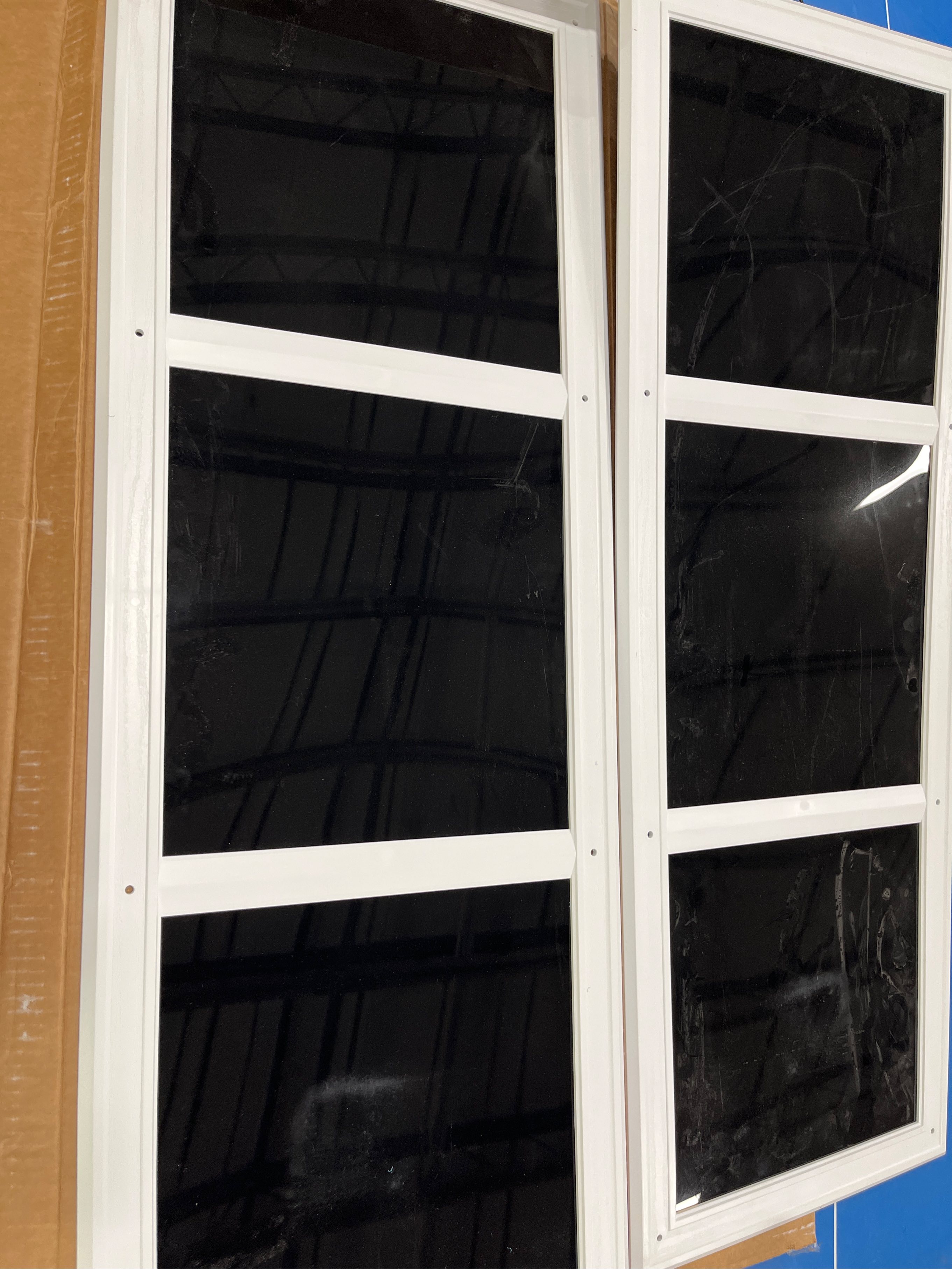 Coach House Heritage Décor – 2 Simulated Garage Door Window Kit (Easy-Install Faux Windows), Decorative Hardware, Made in USA, White