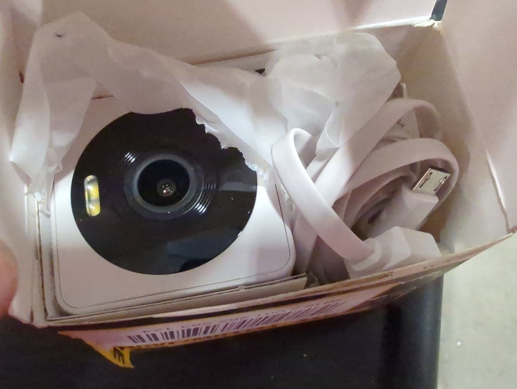 Color White Wyze Cam OG Plug-in Indoor and Outdoor Smart-Enabled Security Camera