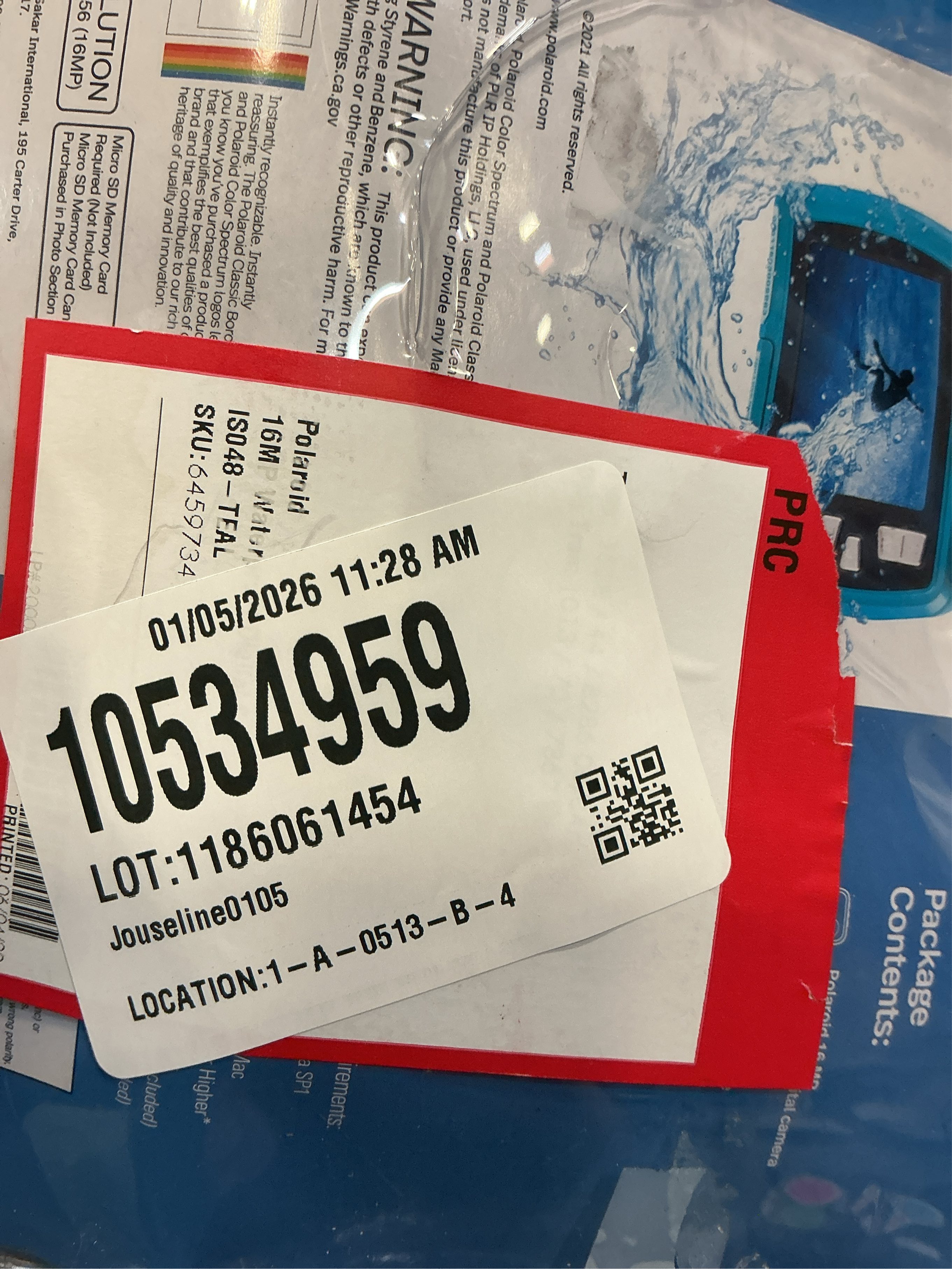 Polaroid 16MP Waterproof Digital Camera - Teal (IS048-Teal)