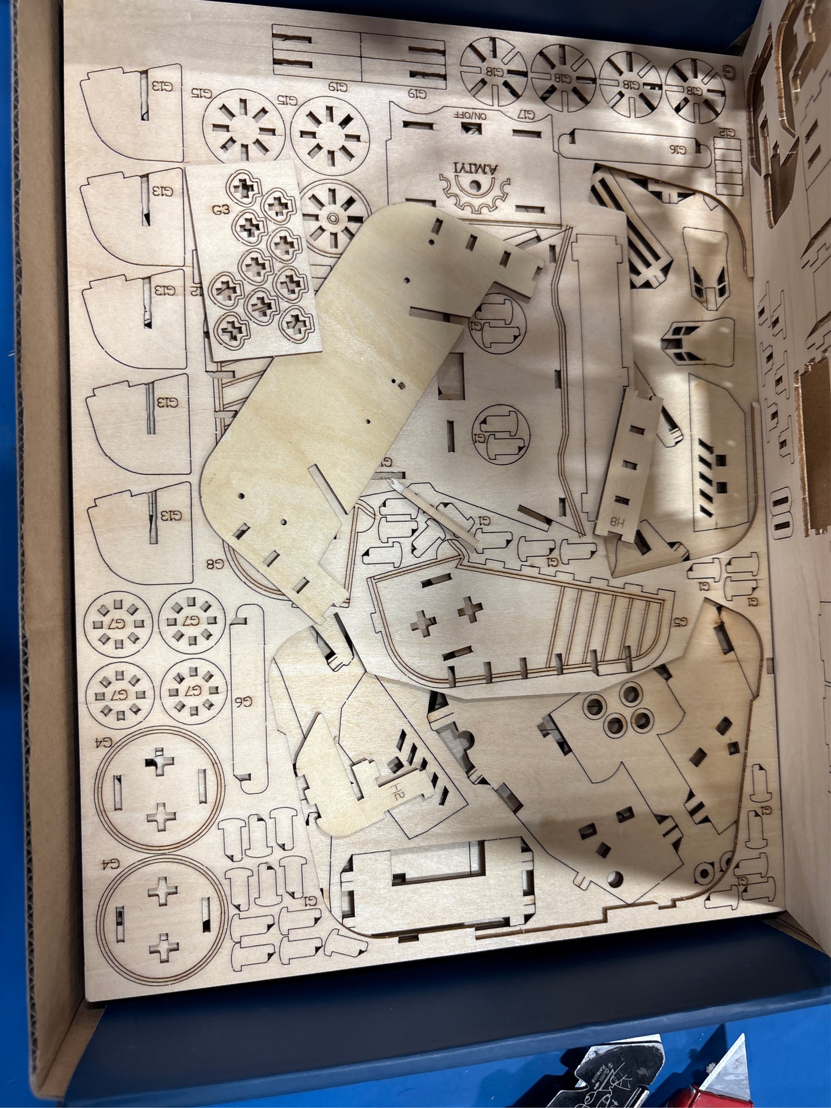 Wooden Puzzles for Adults, Wooden Sports Car Puzzle Model Car Building Kits Unique Gift for Kids, Friends (Sports Car)  (  maybe missing parts  but is look like everything is inside )