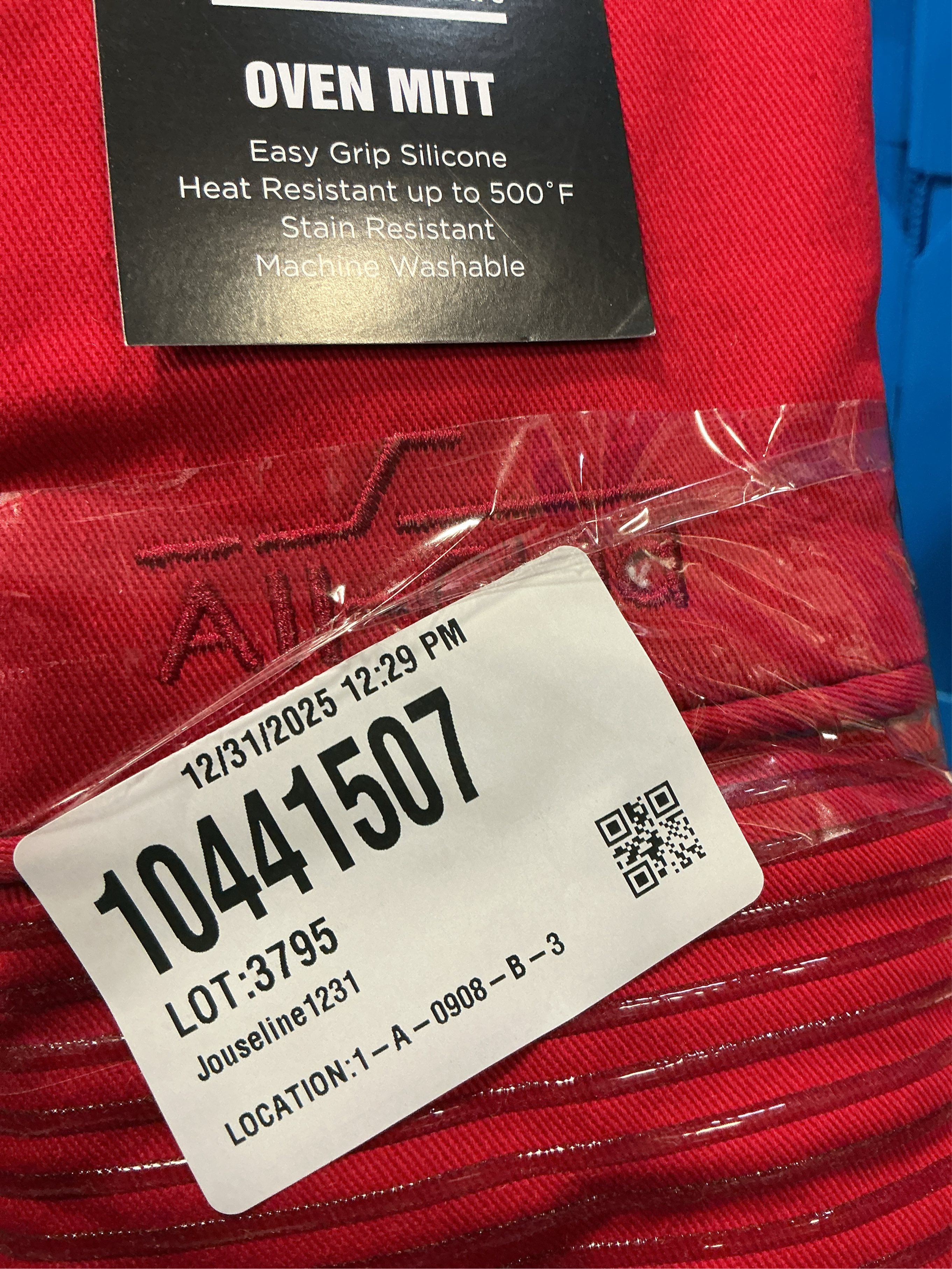 All-Clad Silicone Oven Mitts: Heat Resistant up to 500 Degrees - 100% Cotton & Silicone, 14x7 Oven Mitt for Kitchen and Barbeque, 2-Pack, Chili