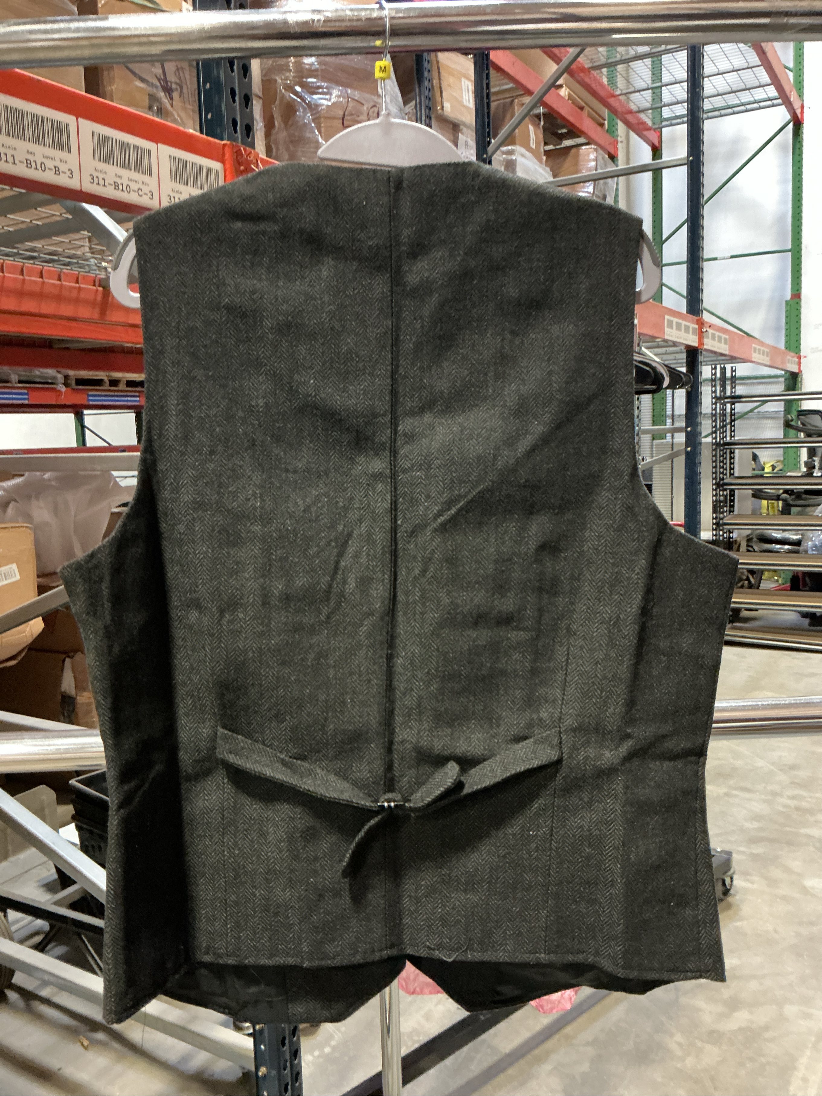 Size M Ceehuteey Mens Suit Vest Waistcoat Tweed Retro V Neck Wool Herringbone for Prom