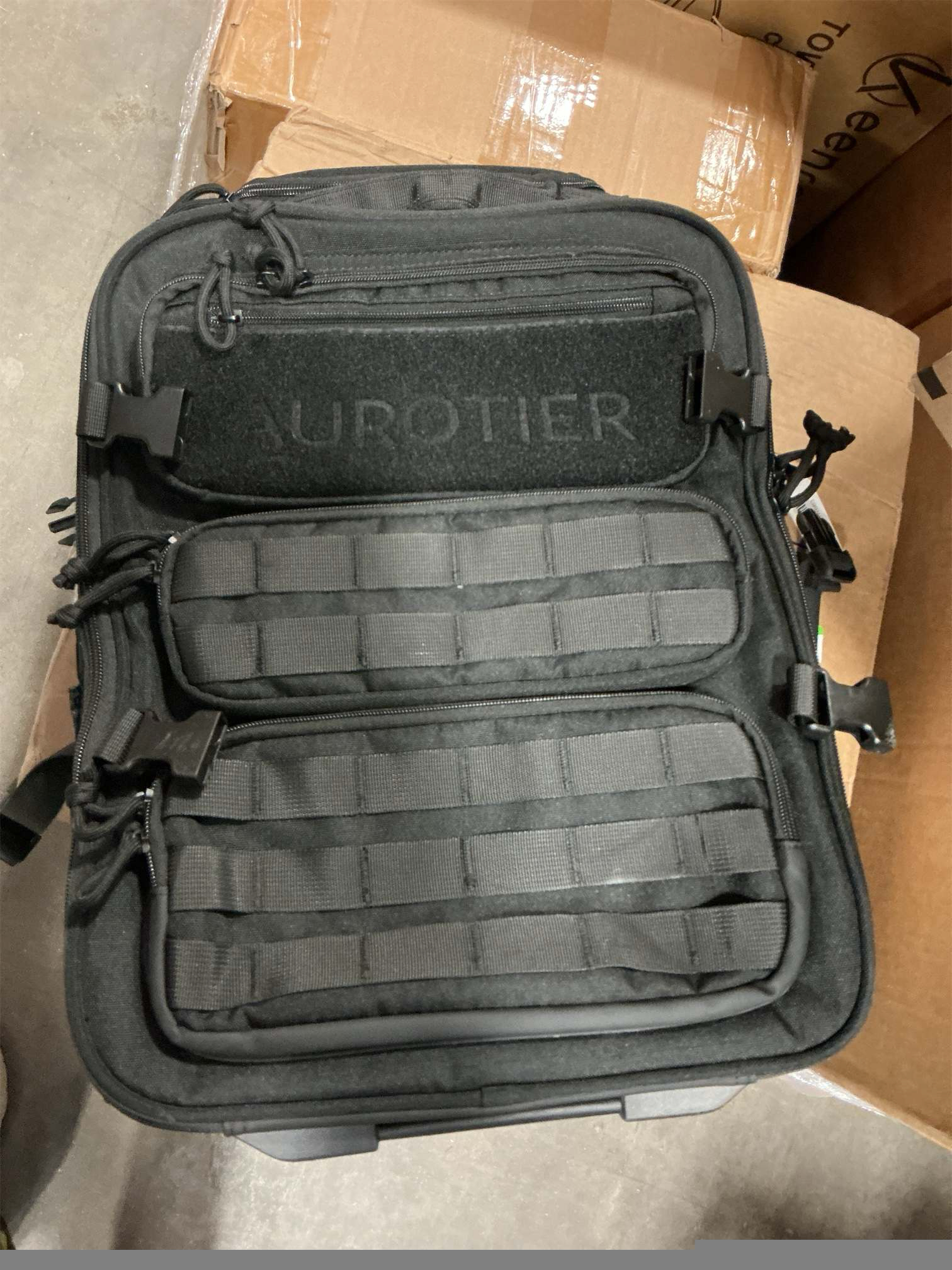 Rolling Tactical Laptop Backpack, 17 Inch Wheeled Military Computer Backpack for Men and Women, Roller Carry on Luggage for Work Travel, Overnight Molle Outdoor Hiking Bag with Wheels, Black