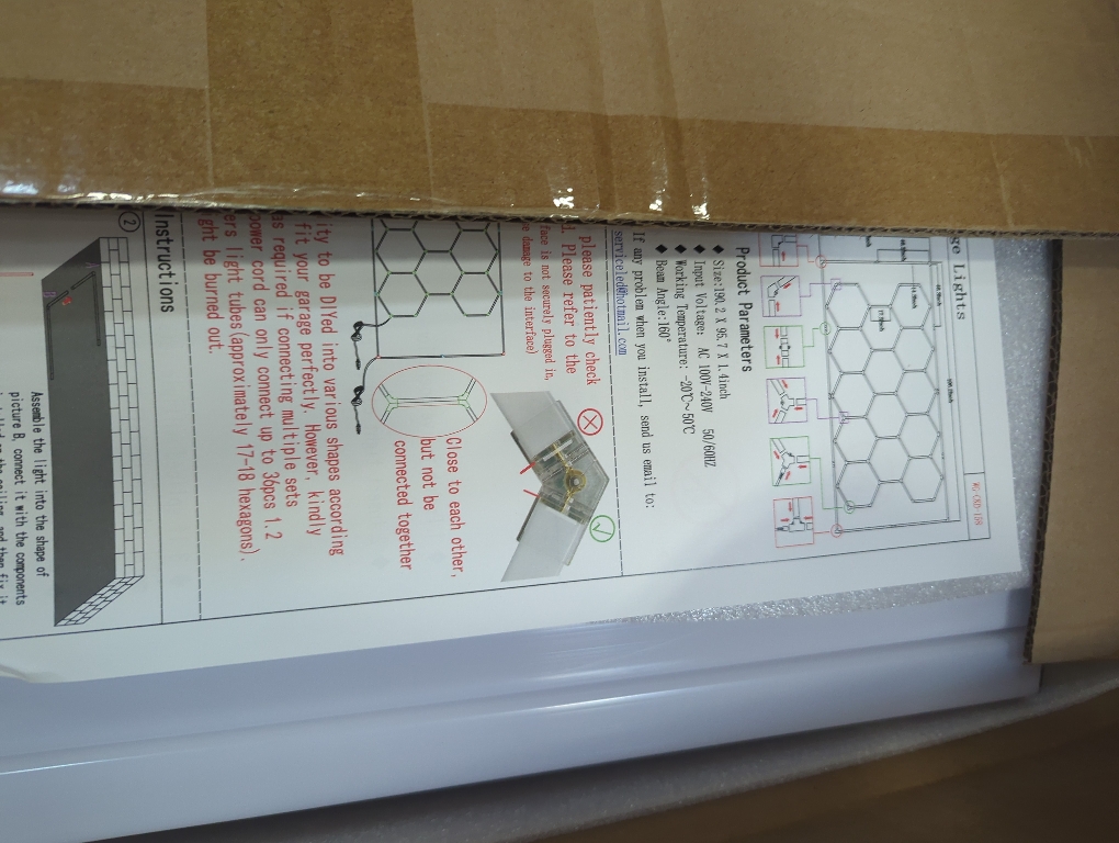 MODERN Hexagon Garage Light: Higher Brightness 720W 86400 Lumens Hexagon Led Garage Light with Rectangle Frame 6500K for Garage, Basement, Warehouse, Auto Beauty Shop, Car Detailing Shop etc. …