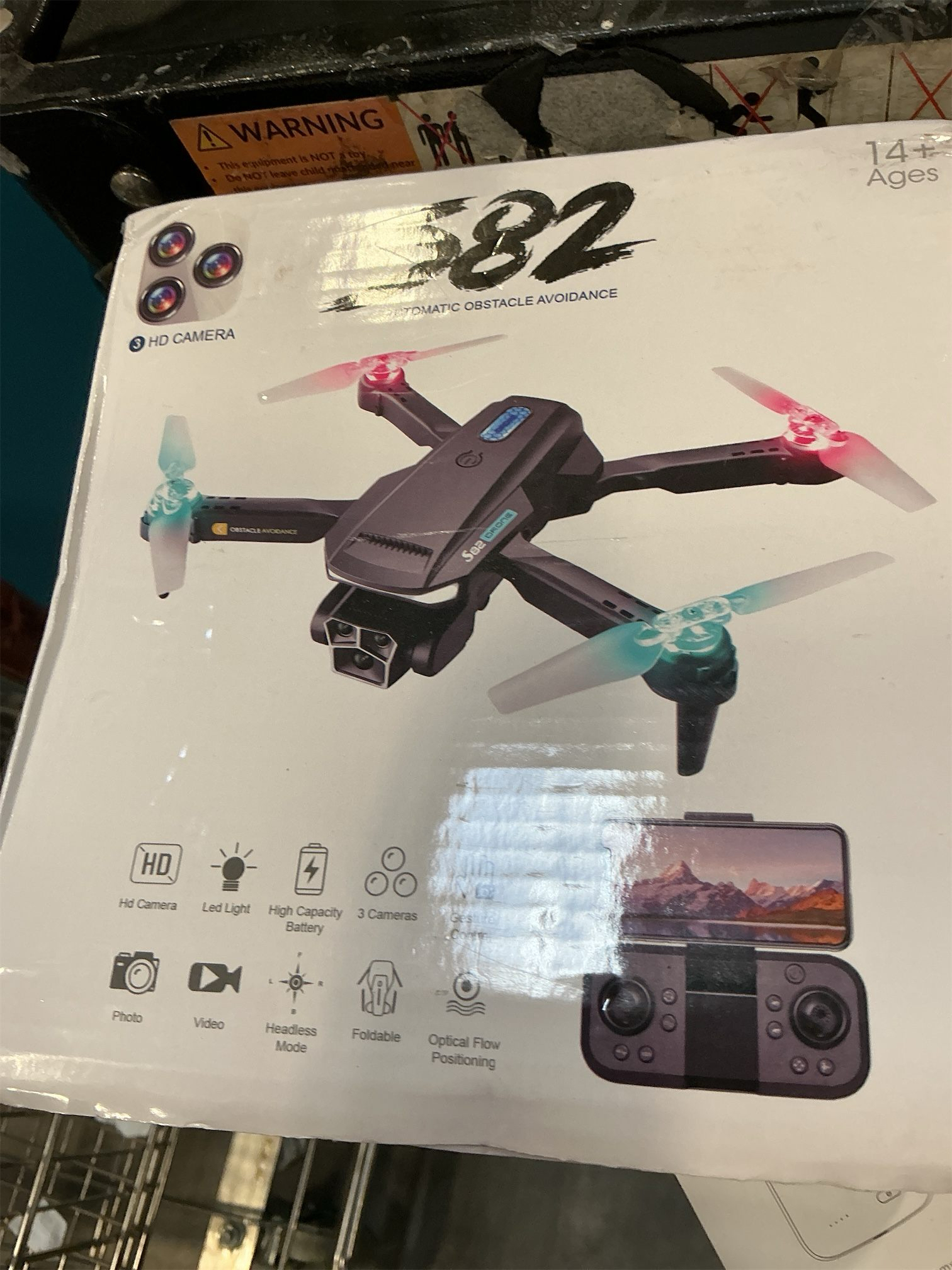 Drone with Camera  HD, FPV Foldable Mini Drone for Beginners Kids Boys Girls, with 2 recharging Batteries, Carrying Case, One Key Start, Stable Hover, Trajectory Flight, Toys Gifts (Black)