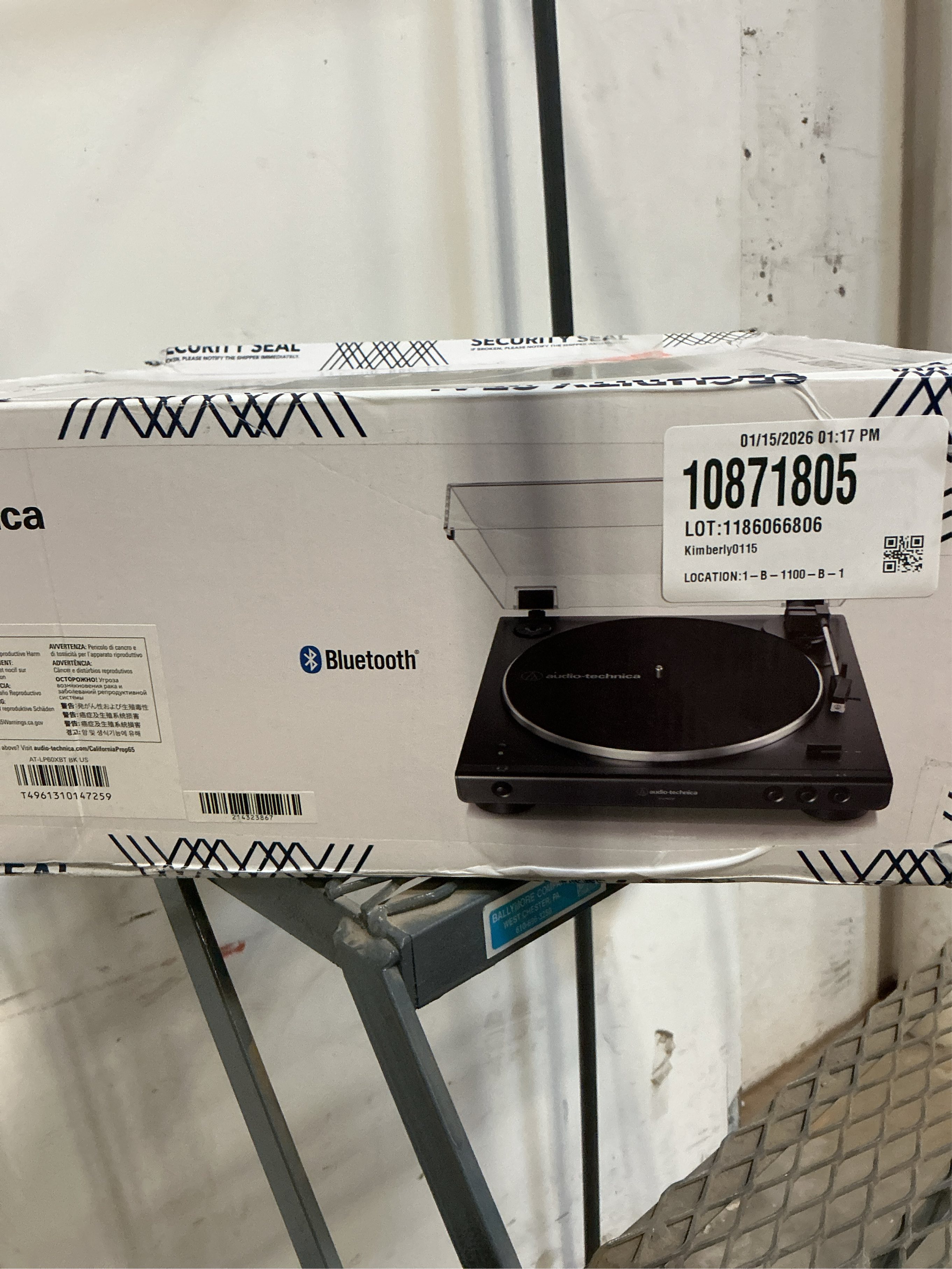 Audio-Technica Black Turntable (Record Player)