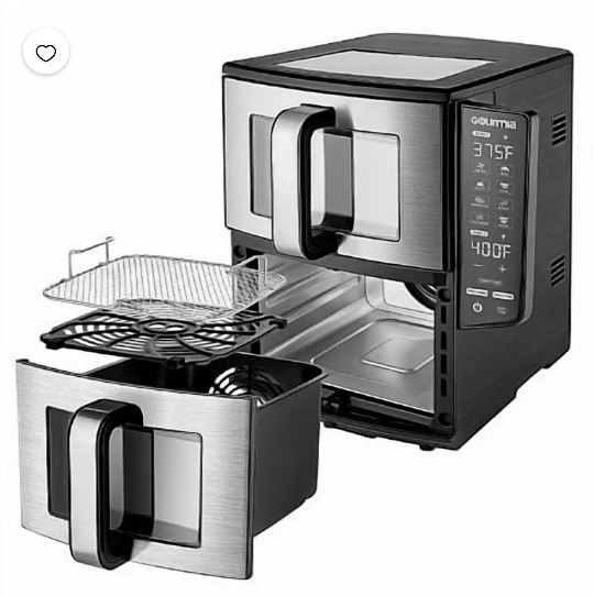 Gourmia 11 Quart Dual Basket Air Fryer with Smart Finish & 4-Layer Cooking ❗MAY HAVE MISSING PIECES/NEEDS CLEANING❗