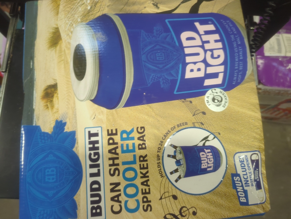 Bud Light Can Shape Cooler Speaker Bag