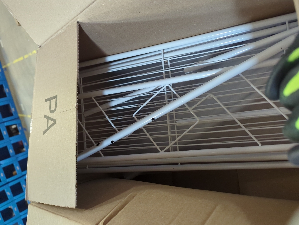 Simple Trending 4-Tier Stackable Shoe Rack, Expandable & Adjustable Shoe Organizer Storage Shelf, Wire Grid, White