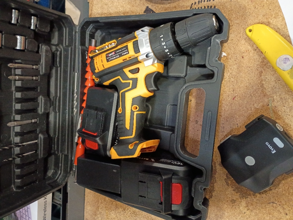 screwdriver For 21V lithium battery impact drill dual speed multifunctional household electric screwdriver repair tools(1 electricity 1 charge)