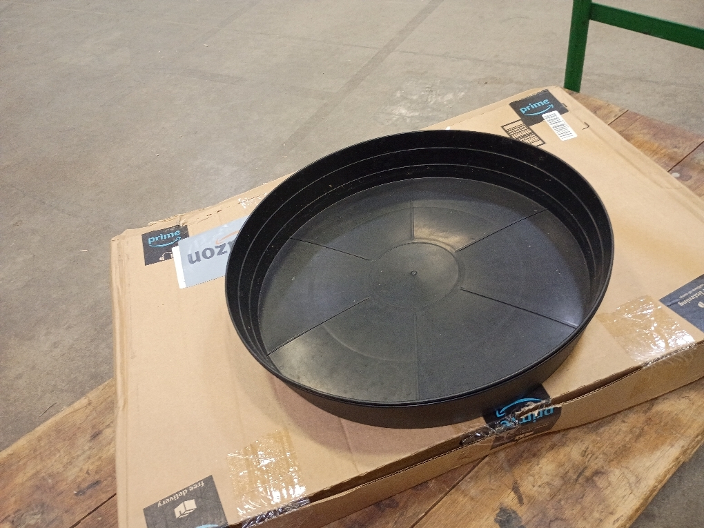 25 Inch Extra Large Planter Saucer, Extra-Deep 4.25 in Black Drip Trays for Flower Pot, Heavy Duty Drainage Tray Indoors No Holes, Plastic Plant Plate Water Catcher for Pots Base 19 20 21 22 in