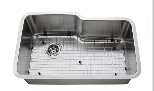 Empire Industries Premium Undermount 16 Gauge Stainless Steel Single Bowl Kitchen Sink with Grid and Strainer