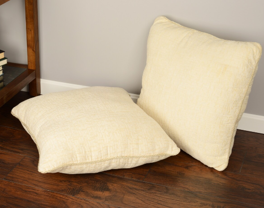 Blazing Needles Solid Throw Pillows Yellow