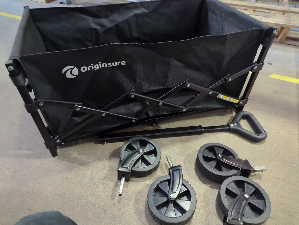 Collapsible Wagon Cart Foldable - Lightweight Portable Heavy Duty Folding Beach Wagons with Wheels - Outdoor Utility Carts for Grocery, Camping, Shopping, Sports, Garden with Large Capacity