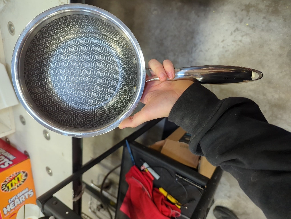 Innerwell Stainless Steel Frying Pan 8 Inch Nonstick Honeycomb Coatings Skillet for Eggs & Omelettes-Non Toxic Healthy Kitchen Cooking Pan Compatible with All Cooktops