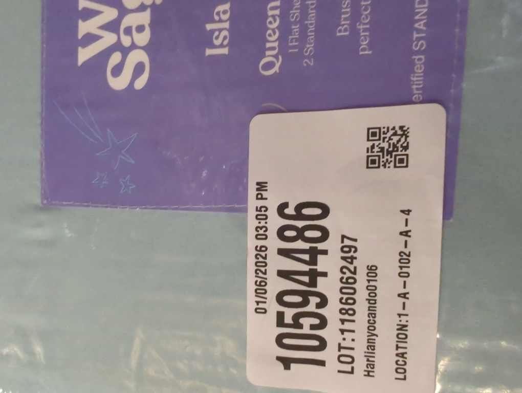 Wild Sage Brushed Cotton Percale 300-Thread-Count Queen Sheet Set in Strato Blue