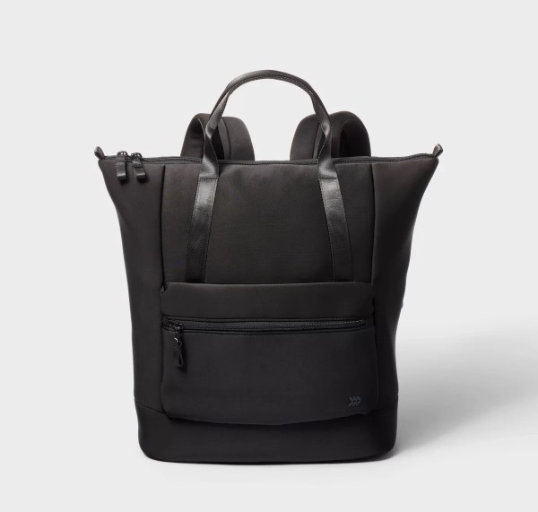 Faux Neoprene Tote Backpack - All in Motion™ Black: Water-Resistant Softside Knit4.4 out of 5 stars with 86 reviews