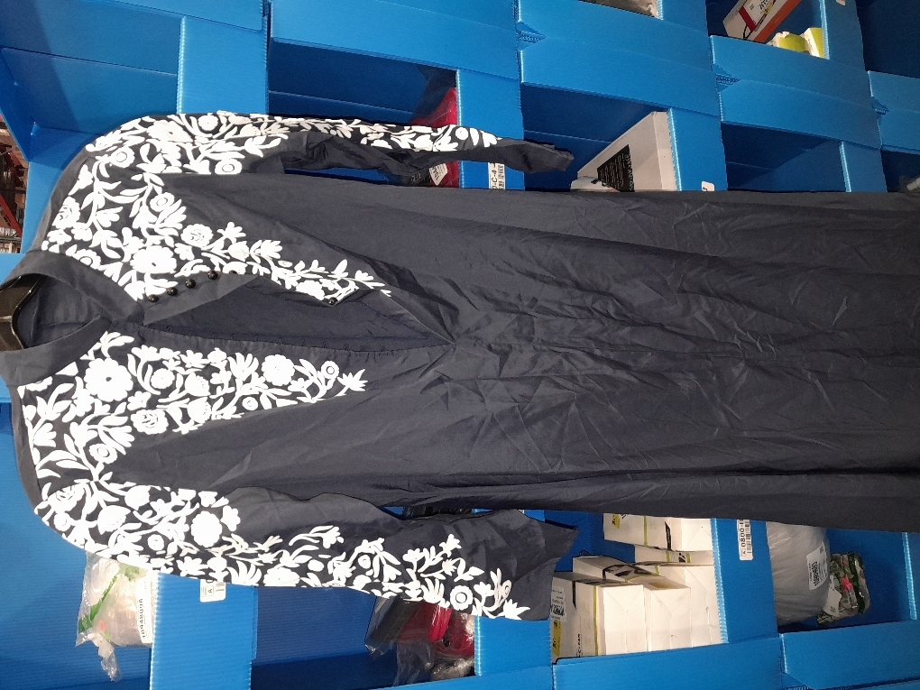 Islamic Fashion Dresses Middle Eastern Ethnic Kaftan Button Print Muslim Long Dress Dubai Turkey Arab Jilbab Dress size small