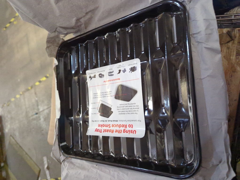 Broiler Pan for Oven Nonstick Porcelain Coated - 16.75” x 12.75” Whirlpool 4396923 Replacement Broiling Pan for Oven With Rack for High-Temperatures - Oven Broiler Pan Heats Evenly and Drains Fat