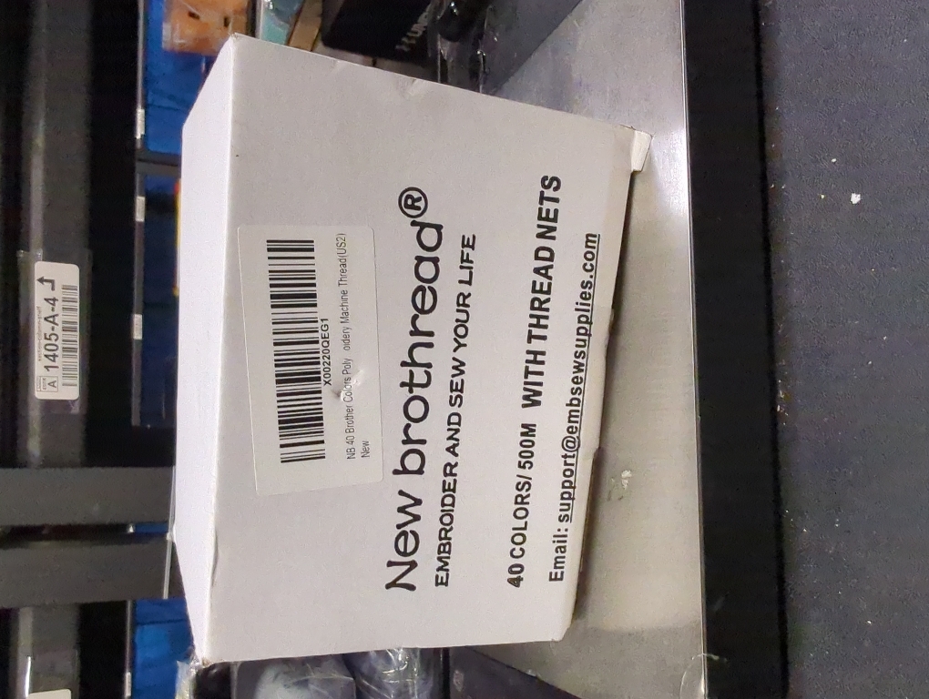 New brothreads 40 Colors 100% Polyester Machine Embroidery Thread 550yd with Thread Nets - Compatible for Home-Based Embroidery Sewing Machine