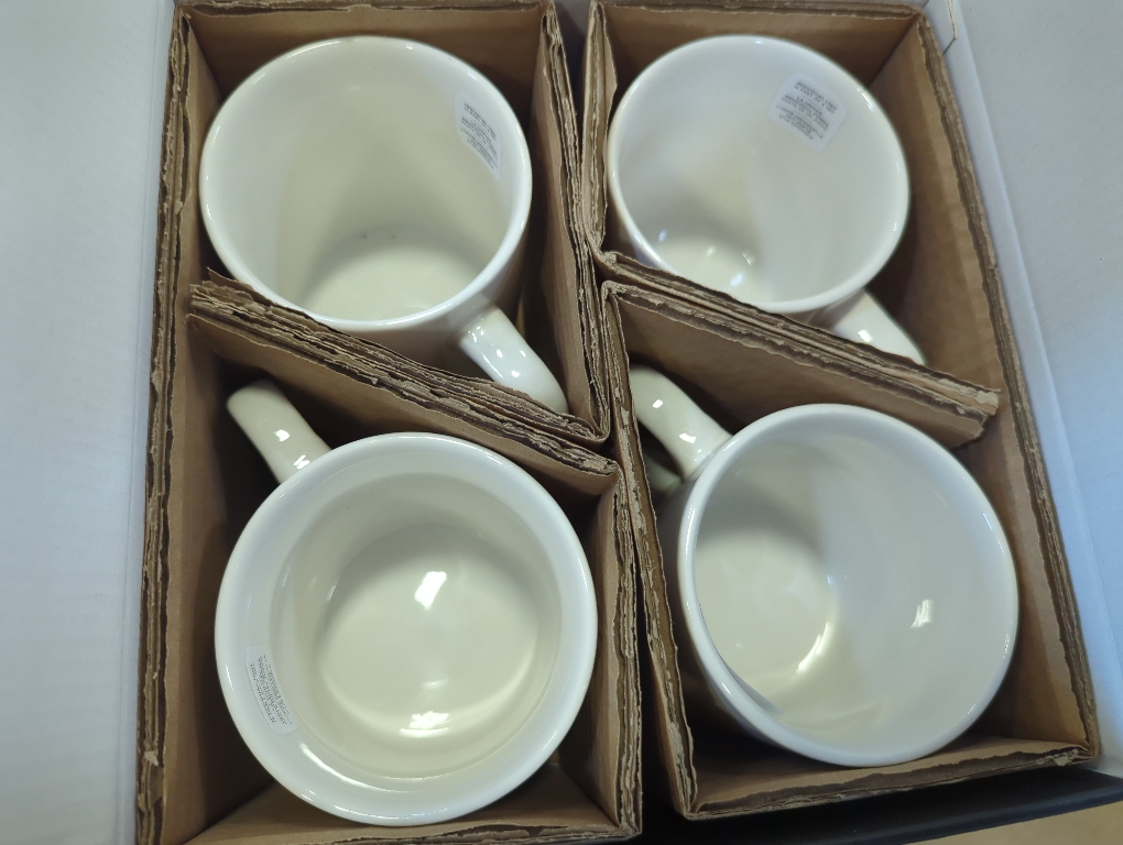 Oneida 24 Seven White 4-pc. Porcelain Mug Set