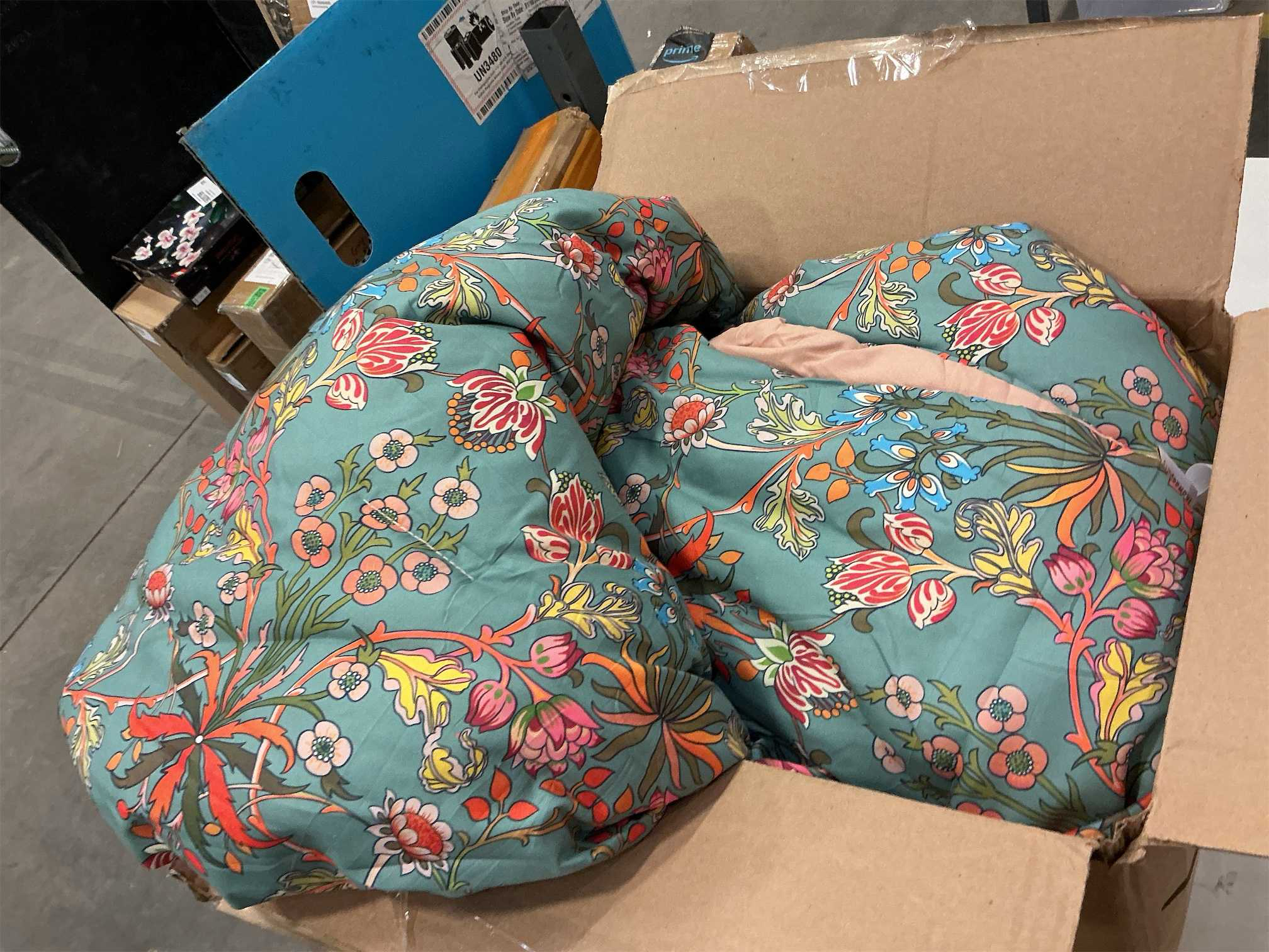 Bohemian Duvet Cover Queen Size - Boho Paisley Green Floral Pattern Printed Microfiber Comforter Cover Soft and Lightweight Quilt Cover, Retro Farmhouse Style for Women Men