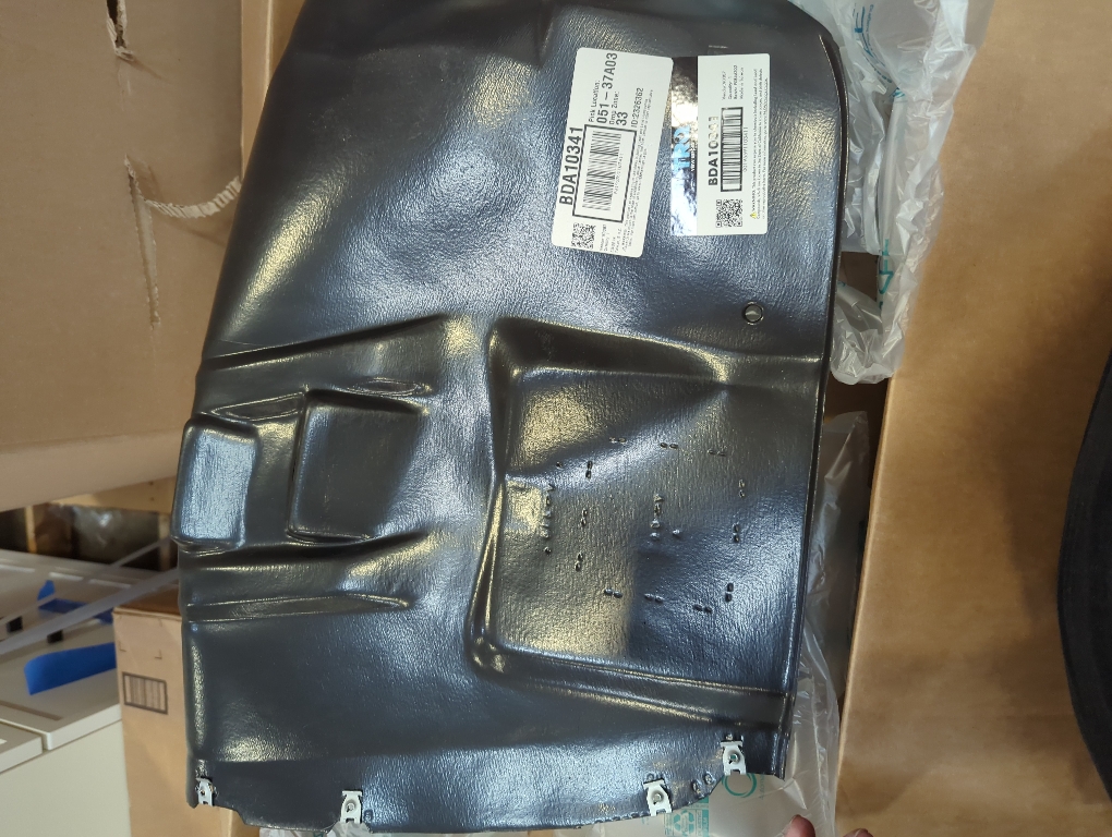 TRQ Front Right Inner Fender Liner Black Passenger Side Fits Select 2014-2021 Ram ProMaster 1500 ProMaster 2500 ProMaster 3500 CH1249196