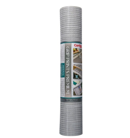 Con-Tact Grip Prints Carrara Tile Charcoal 18 in x 4 ft,