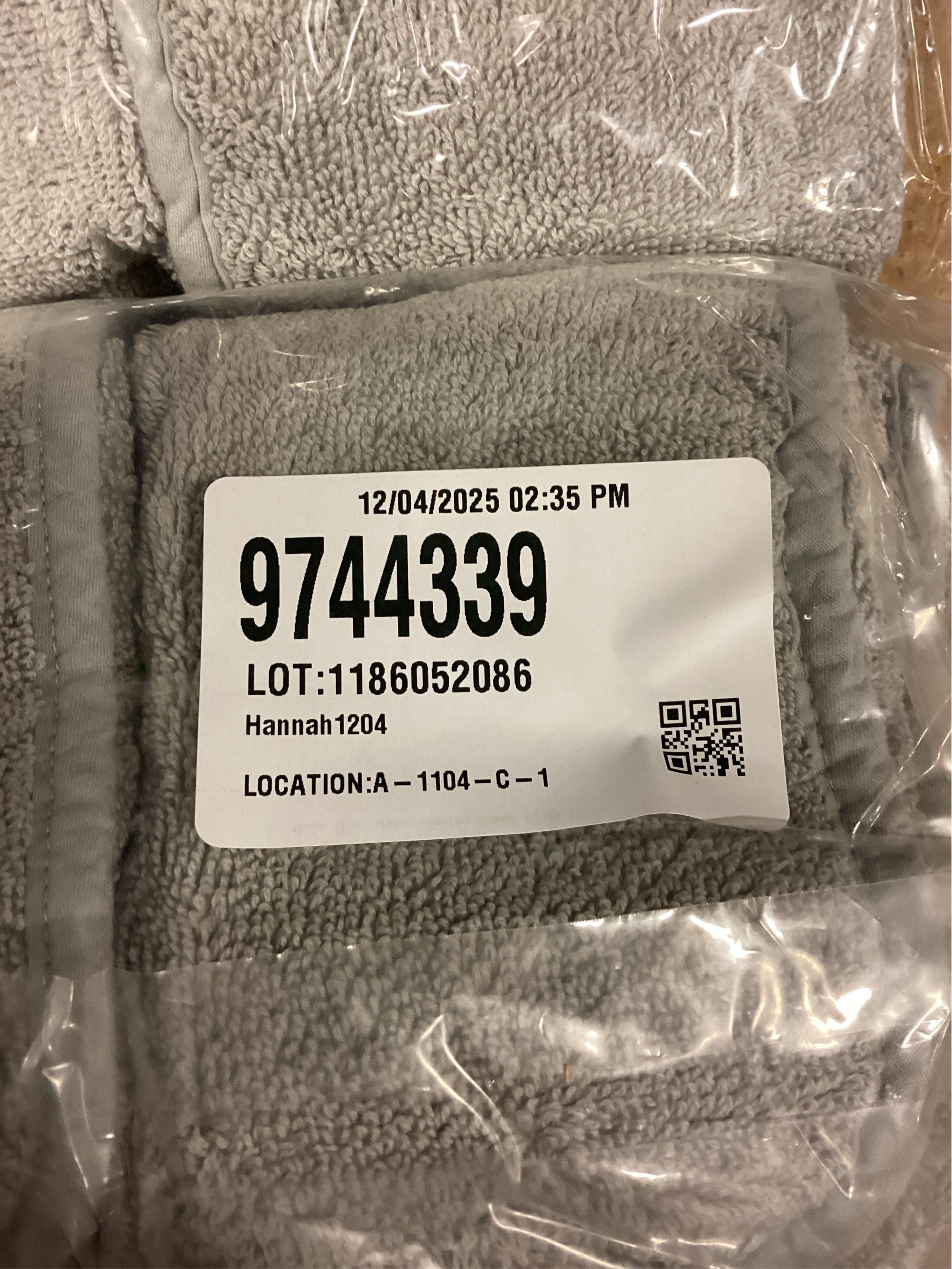 Haven Turkish Cotton Washcloth in Harbor Mist Grey PACK OF 6