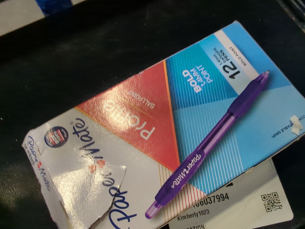 Paper Mate® Profile™ Retractable Ballpoint Pens, Bold Point, 1.4 mm, Translucent Purple Barrel, Purple Ink, Pack Of 12