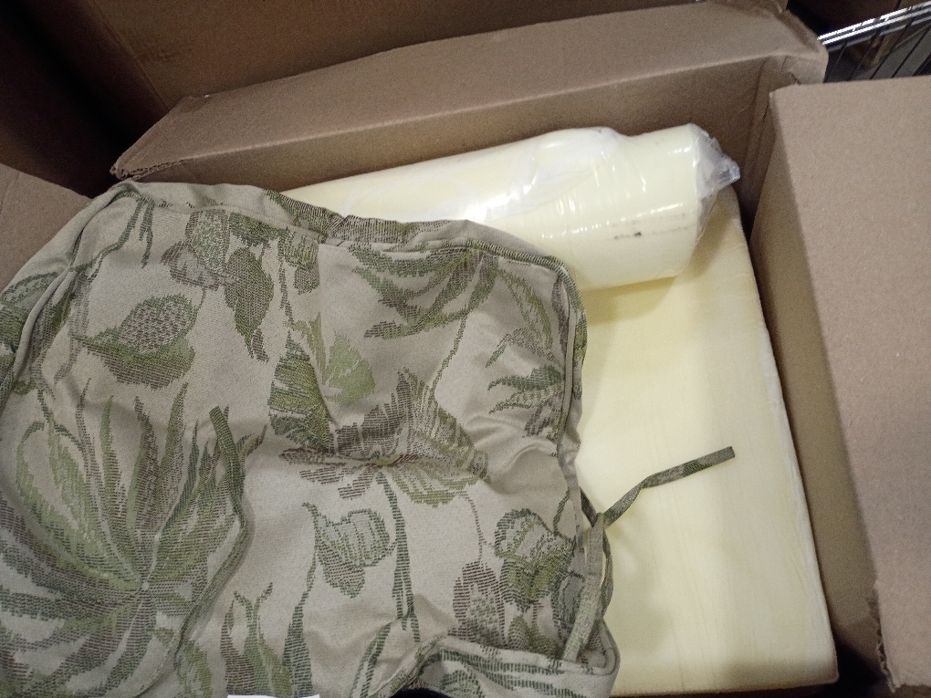 Arden Outdoor Foam Deep Seat Cushion Set, 24 in x 24 in, Weather-Proof, Rain-Proof, Fade Resistant Patio Cushion, Bottom and Back Cushion for Chair, Sofa, and Couch Coastal Green Leaf