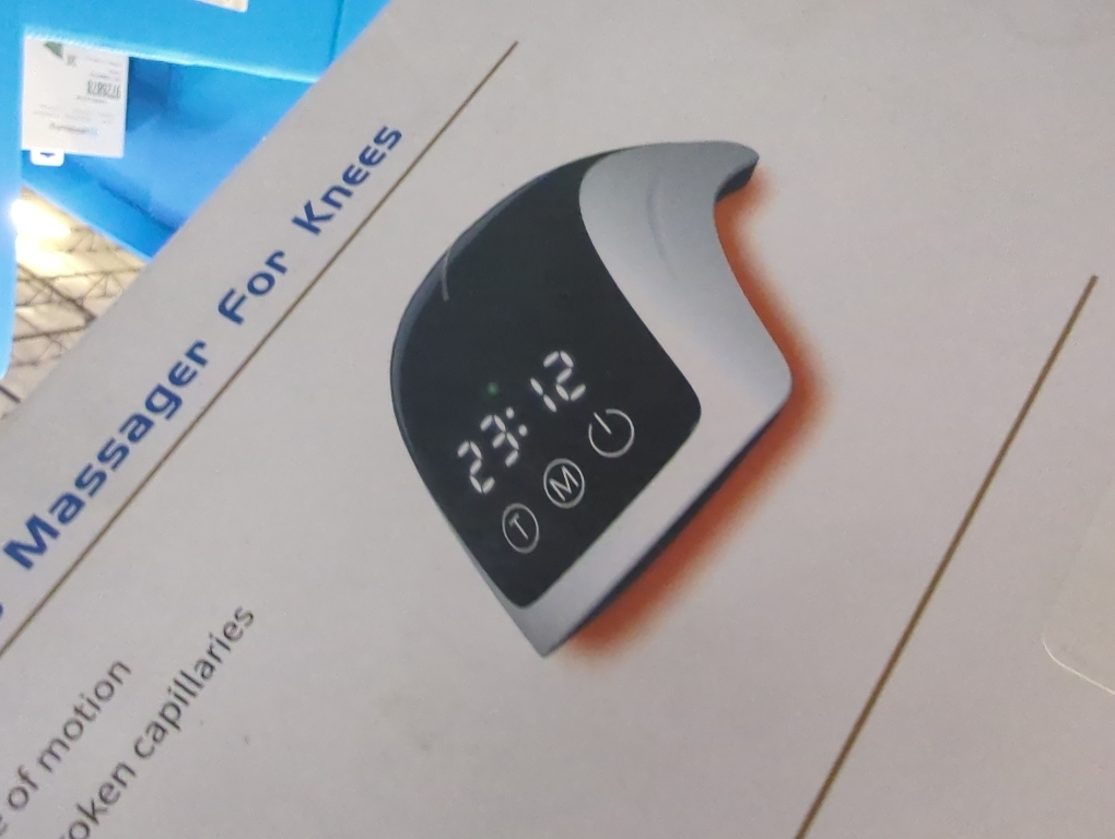 LaseLocks Knee Massager, Heat and Vibration Knee Pain Relief for Relax Tight Muscles and Helps Minor Joint Stiffness and Discomfort (Beige)