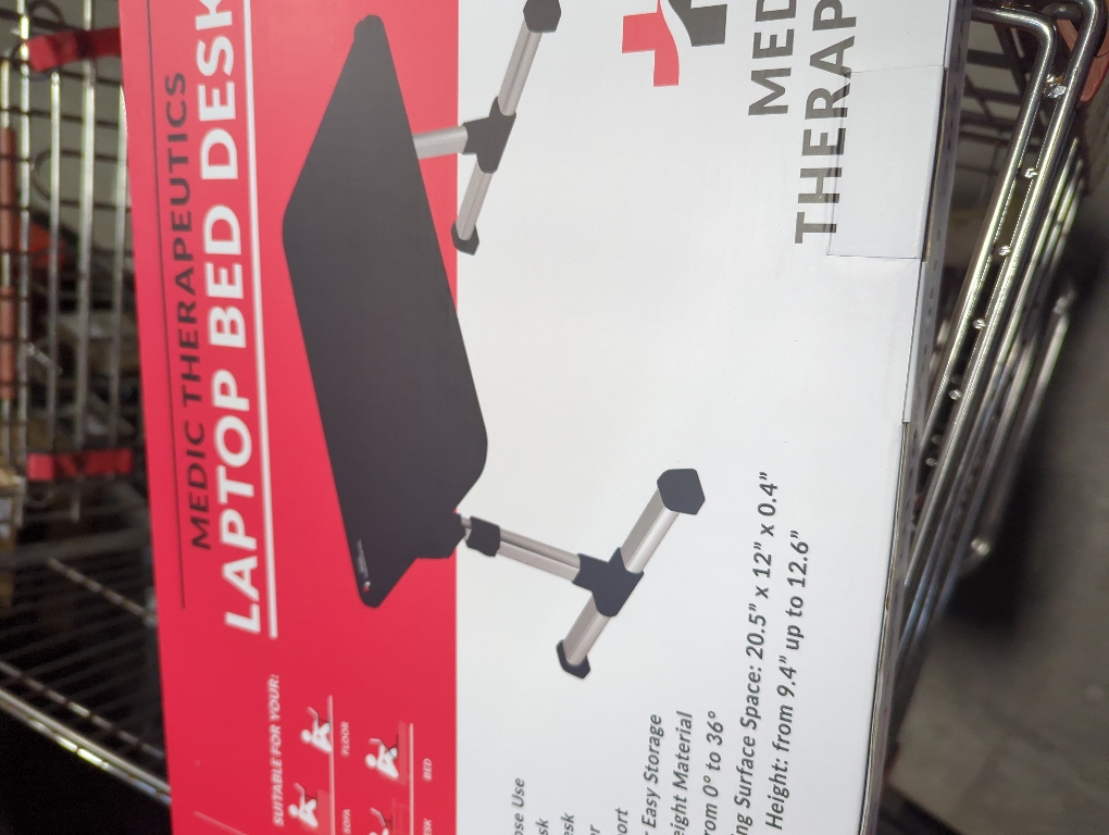 Medic Therapeutics Multipurpose Adjustable Laptop Desk Grey