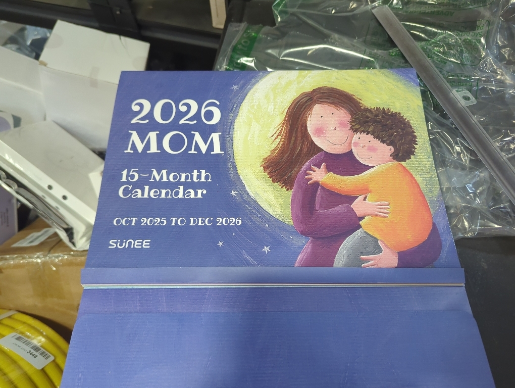 SUNEE Family Wall Calendar 2026 Magnetic Fridge Calendar 15 Months, Oct. 2025 to Dec. 2026, Moms Calendar 2025-2026 Wall Calendar, Family Organizer Sticks to Refrigerator - over 300 Stickers