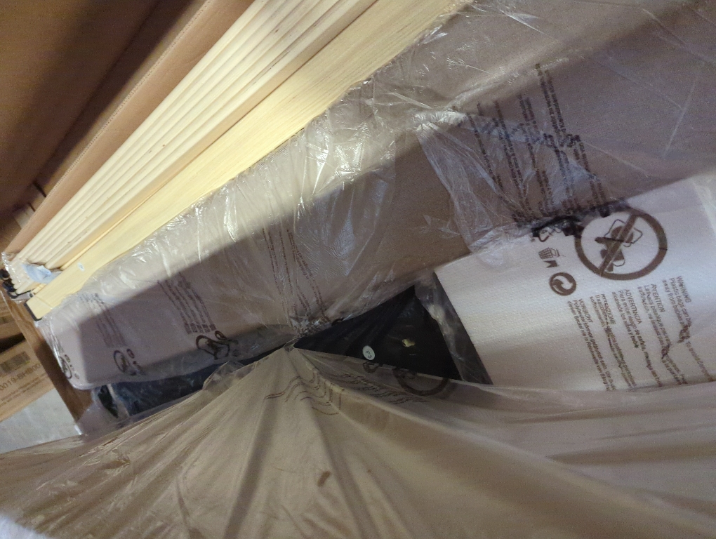 King Beige Bed Frame