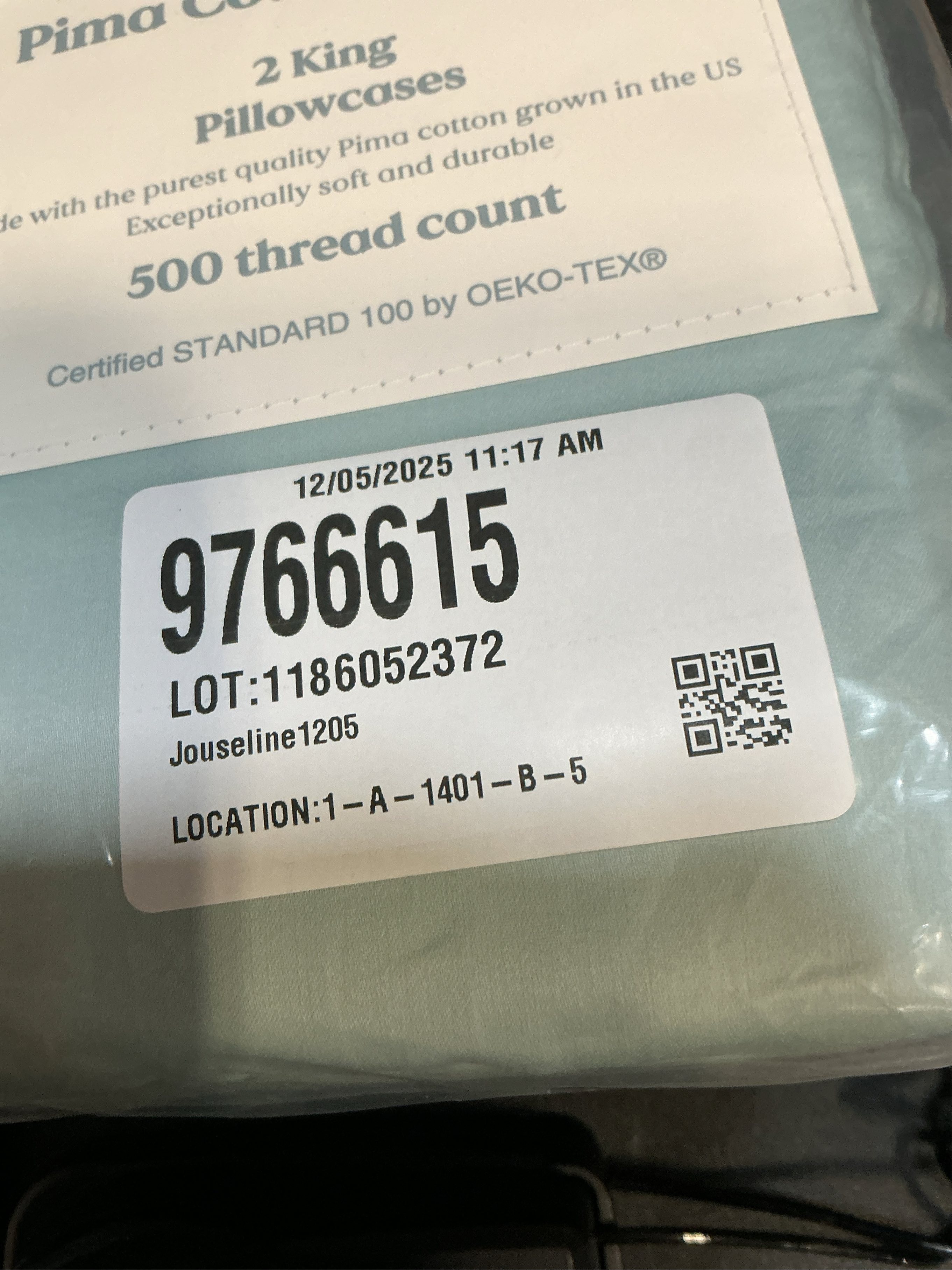 Nestwell 500 Pima Sld K Pillowcase  Starlight Blue