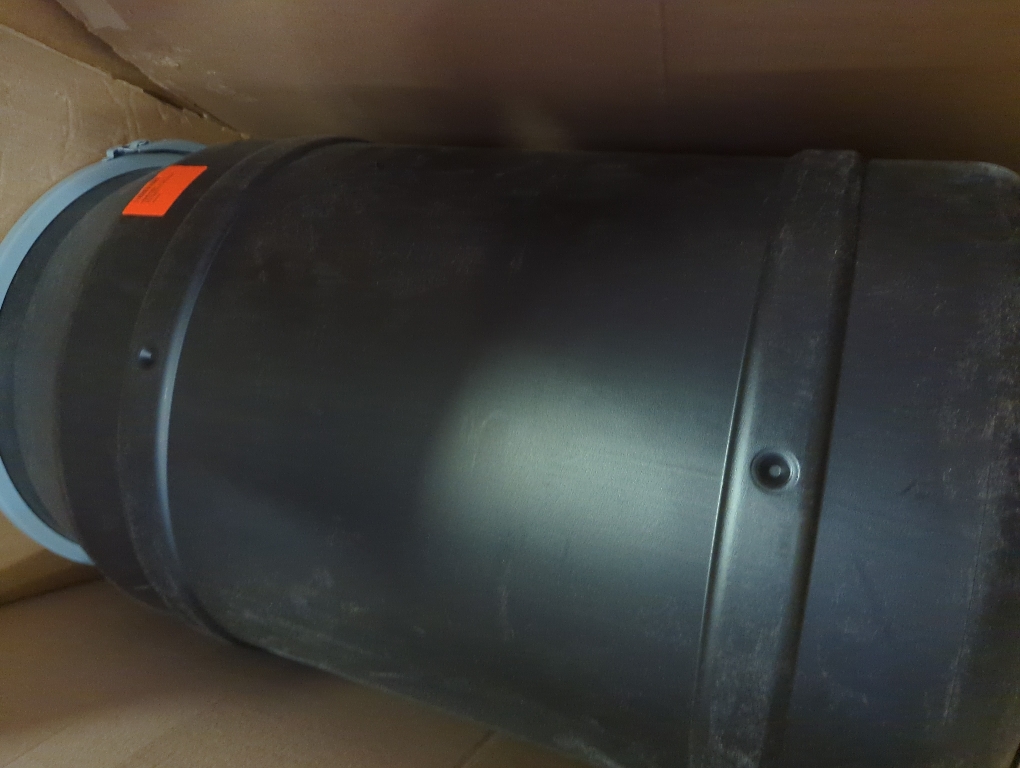 Eagle 55 Gallon Plastic Drum with Lid, Metal Lever-Lock, 36.4x22.5, Open Head Lab Pack Drum Made of Durable, Lightweight HDPE, Withstands Weather and Chemicals, Made in USA, Black, 1656MBLK