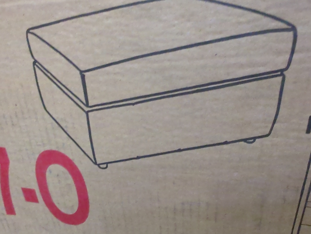 Blue Square Ottoman