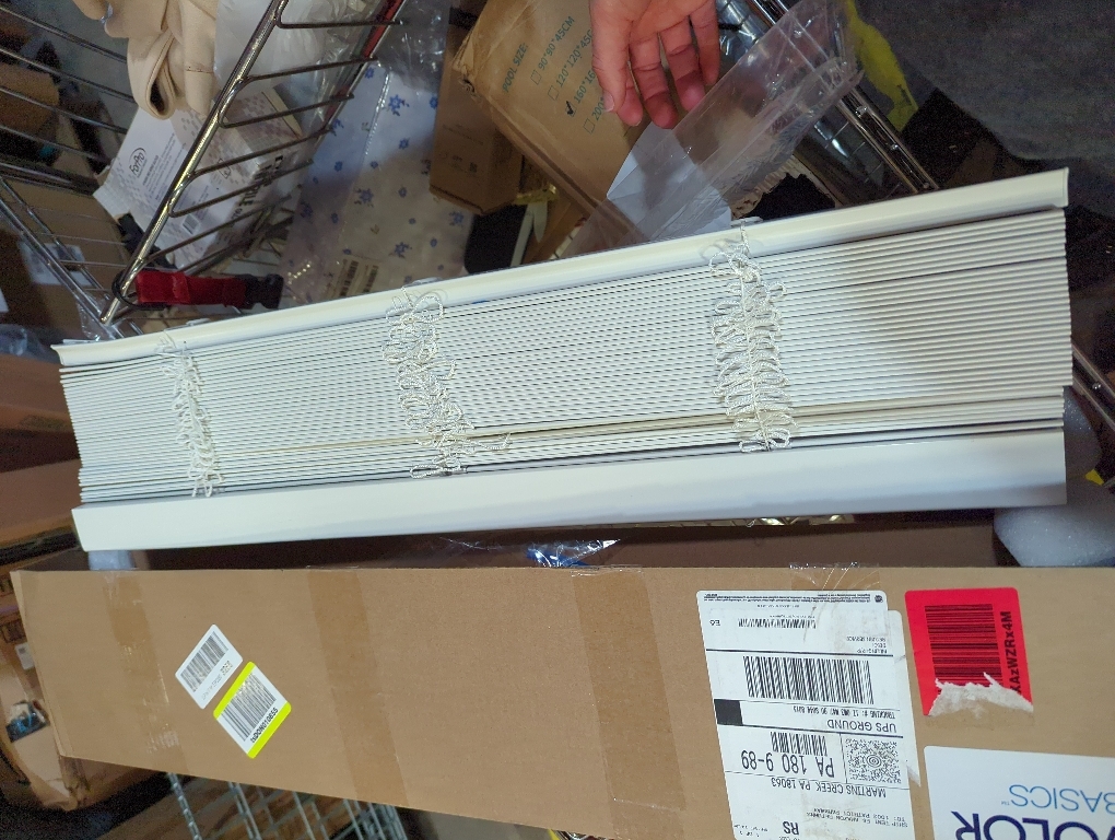 LOTUS & WINDOWARE Cordless 2-inchFaux Wood Blind 70 Wide x 48 Long,(Soft White-Antique White),Smooth, Room Darkening, Horizontal Blinds for Living Room, Bedroom, Interior Door Windows - 70 x 48,Sof