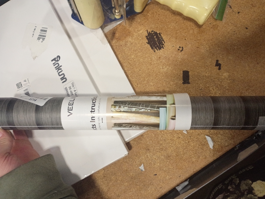 CRE8TIVE Dark Grey Wood Slat Wallpaper Peel and Stick Wood Grain Contact Paper Waterproof Self Adhesive Wood Panel Look Wallpaper Removable Dark Wood Countertop Contact Paper Vinyl for Bedroom 12x80