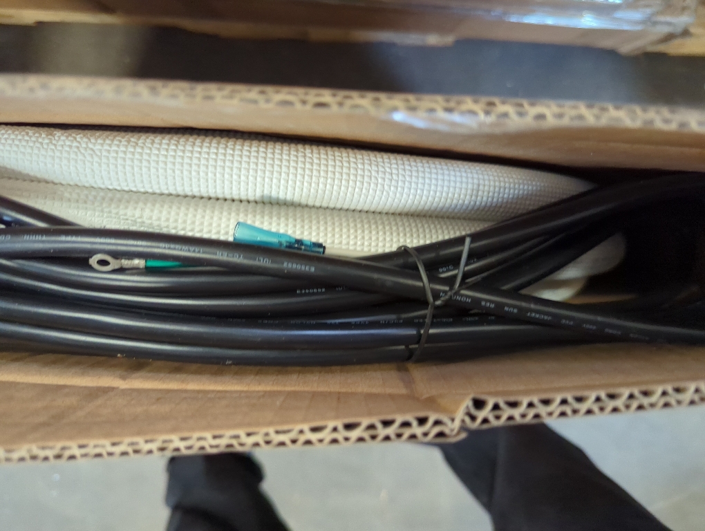 ICOOL 25 Ft. Mini Split Line Set 1/4 1/2 O.D. & 3/8 PE Thickened Insulated Coil Copper Pipes for Air Conditioner HVAC Refrigeration and Heating Equipment, with Fittings