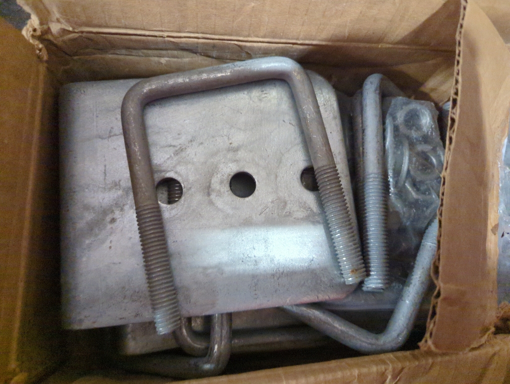 8 Pack 6 Galvanized L-Type Bunk Bracket Kit for Boat Trailer, fits 3x3 Cross Members, Heavy Duty (8 Pack)